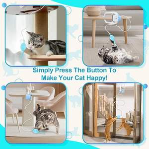 Eco-friendly automatico interattivo gatto giocattolo con piuma di lusso semplice porta per interni gatti gioco di arricchimento mentale - Product Image 6