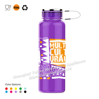 Gobelet de sport transparent portable de 1200 ml/950 ml/700 ml/530 ml/414 ml pour l'école, la salle de sport, bouteille d'eau