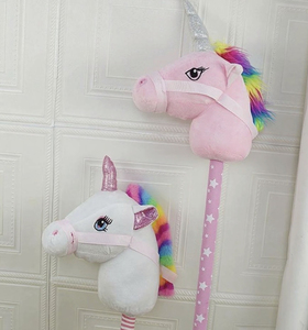 장난감 미국산 승마용 유니콘 스틱 말 소리 반응형 봉제 유니콘 장난감 - Product Image 3