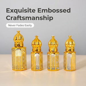 <span class=keywords><strong>Flacons</strong></span> en verre roll-<span class=keywords><strong>on</strong></span> <span class=keywords><strong>de</strong></span> luxe avec bouchon couronne électroplaqué or, 3ml-12ml, pour <span class=keywords><strong>parfum</strong></span>, huile essentielle, emballage cosmétique hexagonal <span class=keywords><strong>vide</strong></span> - Product Image 3