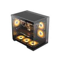 Factory Direct Sale ATX Mid Tower Tempered Glass PC Gaming Computer Case with High Quality Features for Gamers