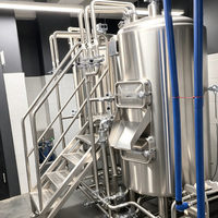 Système de brassage de bière HG 500L 1000L clé en main avec pompe à moteur contrôlée par PLC en acier inoxydable et équipement de cuve