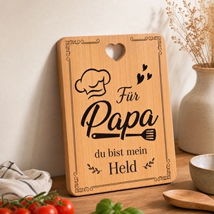 <span class=keywords><strong>Planche</strong></span> à découper rectangulaire en bambou de qualité supérieure avec poignée, coffret cadeau gravé, vente en gros, cadeau pour la fête des pères, cadeau d'anniversaire pour <span class=keywords><strong>papa</strong></span> - Product Image 1