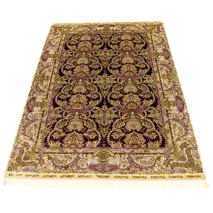 5x8ft làm bằng tay lụa rug Dubai lụa Thảm khu vực thảm với ba tư thiết kế