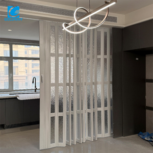 Puerta corredera de acordeón plegable Interior de plástico estilo hogareño de alta calidad Puerta de PVC - Product Image 6