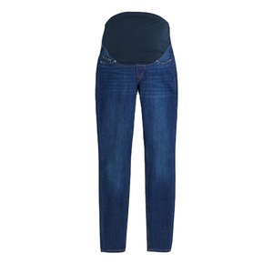 Pantalones vaqueros <span class=keywords><strong>MAMA</strong></span> personalizados de alta calidad para mujeres embarazadas pantalones de mezclilla elásticos lavados superajustados de cintura alta estilo de punto informal - Product Image 1