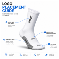Fabricants de chaussettes de sport personnalisées, chaussettes de sport respirantes en maille blanche avec soutien de la voûte plantaire, chaussettes de course en plein air pour hommes, chaussettes mi-hautes
