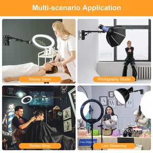 Anillo de luz de montaje en pared de techo 14 18 21 pulgadas Vlog fotografía tatuaje salón de belleza estudio barbería anillo de luz Led - Product Image 4