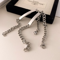 Bracelet en acier inoxydable à maillons gourmette, bijoux minimalistes pour femmes, hommes et couples
