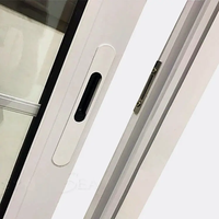 NUOXIN-Ventana de vidrio corrediza Upvc con mosquitera, rejilla corrediza de vinilo de Pvc con triple acristalamiento, vidrio templado blanco