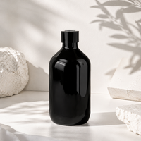 Bouteille diffuseur de parfum vide en PET noir rond de 500 ml avec bouchon – Meilleure vente