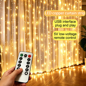 ไฟม่าน LED 5V USB, ไฟประดับตกแต่งภายในห้องแบบแรงดันต่ำ - Product Image 5