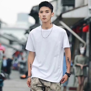 เสื้อยืดผู้ชายโลโก้สั่งทำพิเศษ เนื้อผ้าหนา 230GSM ผ้าฝ้าย 100% ทรงปกติ ระบายอากาศได้ดี แห้งเร็ว กันยับ สไตล์สตรีท - Product Image 1