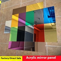 Panneau de miroir en acrylique de taille personnalisée Miroir en plexiglas argenté et doré avec découpe laser couleur Métal et produits métalliques