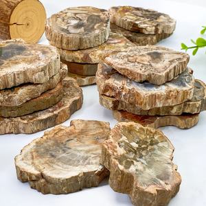 Groothandel natuurlijk gepolijste fossiele houten plaat ruwe versteende houten steensnede specimen met Feng Shui & Boeddhistisch thema - Product Image 2