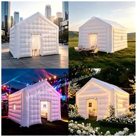 Maison gonflable Tente Disco Prix d'usine Coupe-vent Pvc Noir Mobile Portable Night Club Party Bar Pavilion pour événements en plein air