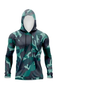 Customized Waterproof Fishing Hoodie UV Protection UPF50+ Quick Dry Camouflage Design Lightweight Men's Outdoor Sportswear - Product Image 1