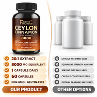 Formule personnalisée Shecome Ceylon Cinnamon Capsules, soutien énergétique et métabolique pour la santé des adultes, complément de cannelle