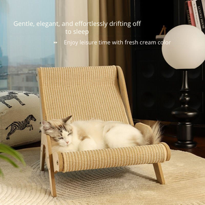 <span class=keywords><strong>Centro</strong></span> de Actividades para Gatos de Diseño Avanzado en Madera con Rascadores de Sisal Natural, Hamaca Transpirable, 4 Niveles, Solución Compacta para Interiores - Product Image 3