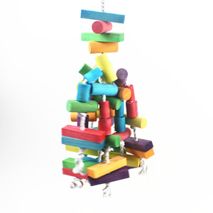 Factory Direct Bird <strong>Parrot</strong> Chewing Natural Wood <strong>Toy</strong> Multicolored Wooden Blocks Tearing <strong>Toys</strong> for African <strong>Grey</strong> <strong>Parrot</strong> - Product Image 4