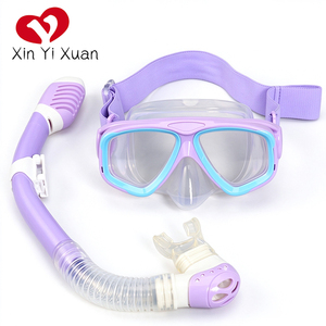 Masque et tuba de plongée pour enfants Xin Yi Xuan, anti-fuite, verre trempé, équipement de plongée pour enfants, logo personnalisé - Product Image 3