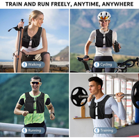 Gilet d'hydratation en cours d'exécution léger personnalisé 500ml poche de flacon souple pochette de téléphone étanche doublure en nylon réfléchissant Style de mode