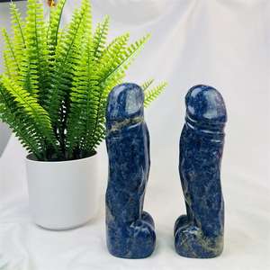 Heißer Verkauf Natürlicher Edelstein Blauer Sodalith Kristall Penis Massagestab Yoni Heilungs-<span class=keywords><strong>Dildo</strong></span> als Geschenk für Frauen - Product Image 6