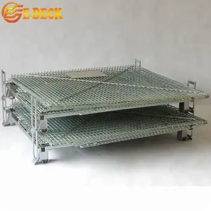 Large Stacking Save-space Collapsible Durable Welded Heavy Duty Wire Mesh Container