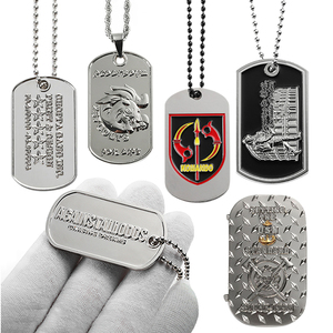 Placa de Identificación Personalizada para Perro, de Metal Esmaltado, Aleación de Zinc, Oro y Plata, Grabada, con Cadena, para Hombre, Regalos y Recuerdos - Product Image 4