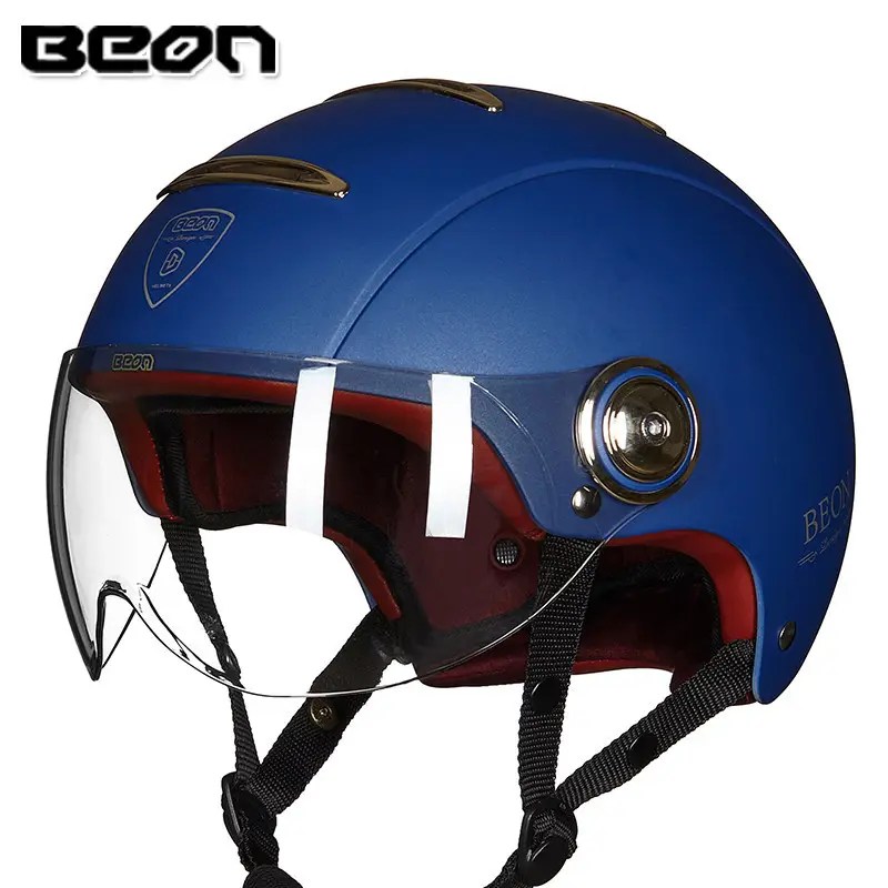 오토바이 남자 여자 capacetes 레트로 빈티지 스쿠터 하프 오픈 페이스 헬멧 CE 승인