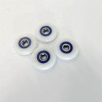 Bearing Plastik Berlapis Karet 608 rs Nylon Pom/nylon/pu Bearing Berlapis Dengan Cincin Dalam Lebih Tinggi Bearing Roller Berlapis Karet