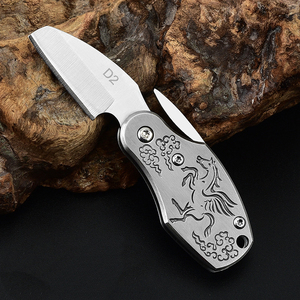Cuchillo Plegable Portátil de Acero Inoxidable de Alta Calidad, Mini Cuchillo EDC para Acampar al Aire Libre, Personalizable OEM - Product Image 4