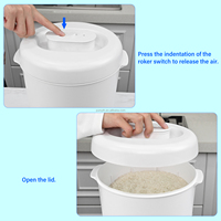 Conteneur de stockage alimentaire intelligent haut de gamme, électrique et automatique, avec fermeture hermétique à une touche, rechargeable, en ABS, anti-odeurs, OEM