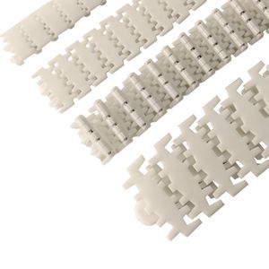 高品质白色POM材料柔性塑料输送链批发，用于材料处理设备零件 - Product Image 2