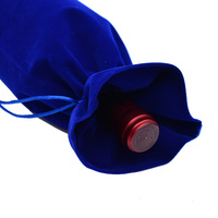 Sac cadeau personnalisé pour bouteille de vin avec cordon de serrage, fond rond, stockage durable, emballage à provisions, sacs à vin en velours