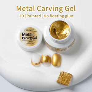 Gel métallique Vinimay pour ongles OEM ODM Or Argent <span class=keywords><strong>Champagne</strong></span> Perle Blanche Effet de texture Sculpture métallique Gel pour nail art - Product Image 2