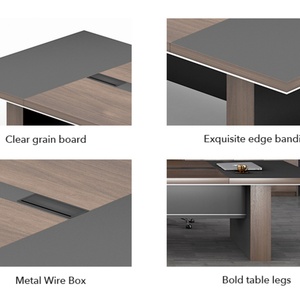 Table de conférence rectangulaire moderne de luxe pour 10-12 personnes - Product Image 2