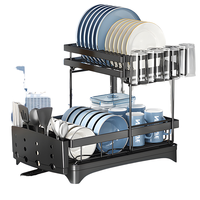 Étagère de rangement en métal pour assiettes et bols de cuisine