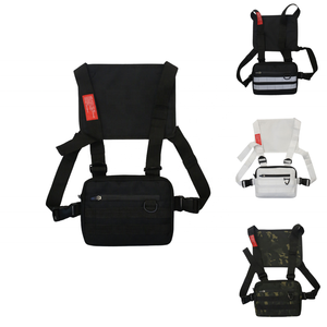 Mochila táctica para exteriores, bolsa de pecho de escalada multifuncional, equipo de entrenamiento, impermeable, negra, para correr, bolsa de aparejo de pecho táctico - Product Image 1