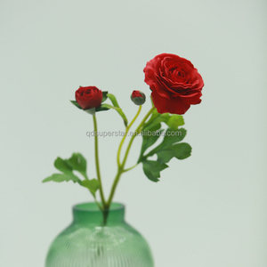 B-594 <span class=keywords><strong>Comprar</strong></span> al por Mayor Decoración para el Hogar, Peonías de Loto, Flores Decorativas Artificiales de Tacto Real, Peonías de Loto Rojas, Flor Artificial de Loto - Product Image 4