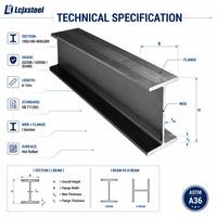 Viga de Acero en Forma de H Soldada SS400 A36, Tamaño Personalizado, Pintada, Galvanizada por Inmersión en Caliente para Puentes y Proyectos de Edificios de Gran Altura