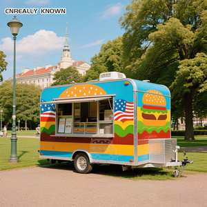 OEM Italian <b>Small</b> Stainless Steel Beer Vendor Cart Fried Chicken Mobile Catering Food Truck - Product Image 2