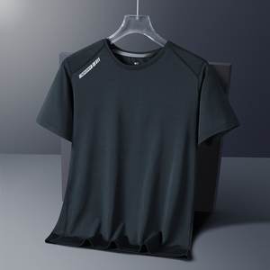 Nuevo estampado Ice Feeling Running Fitness transpirable Casual de manga corta al aire libre <span class=keywords><strong>ropa</strong></span> de secado rápido camiseta para hombres - Product Image 4