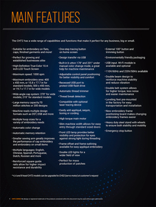 Máquina de bordar de cabeza múltiple <span class=keywords><strong>Ricoma</strong></span> CHT2 de alta velocidad para producción de ropa a granel y fabricación de prendas de vestir a gran escala - Product Image 3