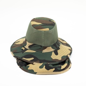 男性用 女性用 スポーティー アウトドア 大きなつば 防水 ウェスタン カウボーイ サンシェード フィッシャーマン 迷彩柄 調節可能 4つ - Product Image 4