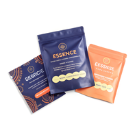 Sachet d'échantillon cosmétique de finition mate sac scellé de poche de feuille de plastique d'emballage plat de 3 côtés avec l'impression