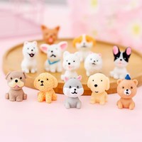 Statue artificielle personnalisée en résine figurine d'animal mignon chiot bobble head modèle ornements de bureau décoration de la maison cadeaux souvenirs artisanat