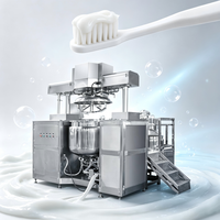 Ligne de production automatique de ketchup et de mayonnaise de type fixe, machine d'émulsification homogène sous vide pour crème et pommade capillaire