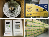 Kabel Ethernet Bulk Oem 100% Tembaga Murni Padat 23AWG CAT6 1000ft 4pasangan UTP Bersertifikasi CE 100 Impedansi Warna Kustom