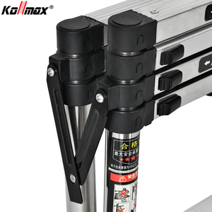 Thép không gỉ đôi bên Kính thiên văn thang có thể gập lại hộ gia đình 4 + 5 bước thang 1.4m Thang gấp tùy chỉnh 330lbs - Product Image 5